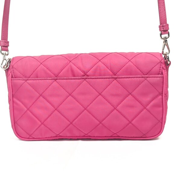 PRADA Tessuto Impunto Crossbody Shoulder Bag - Ibisco Pink - Picture 3 of 15